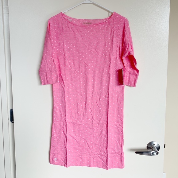 Lilly Pulitzer pink/white Cassie Dress NWT - Picture 2 of 5